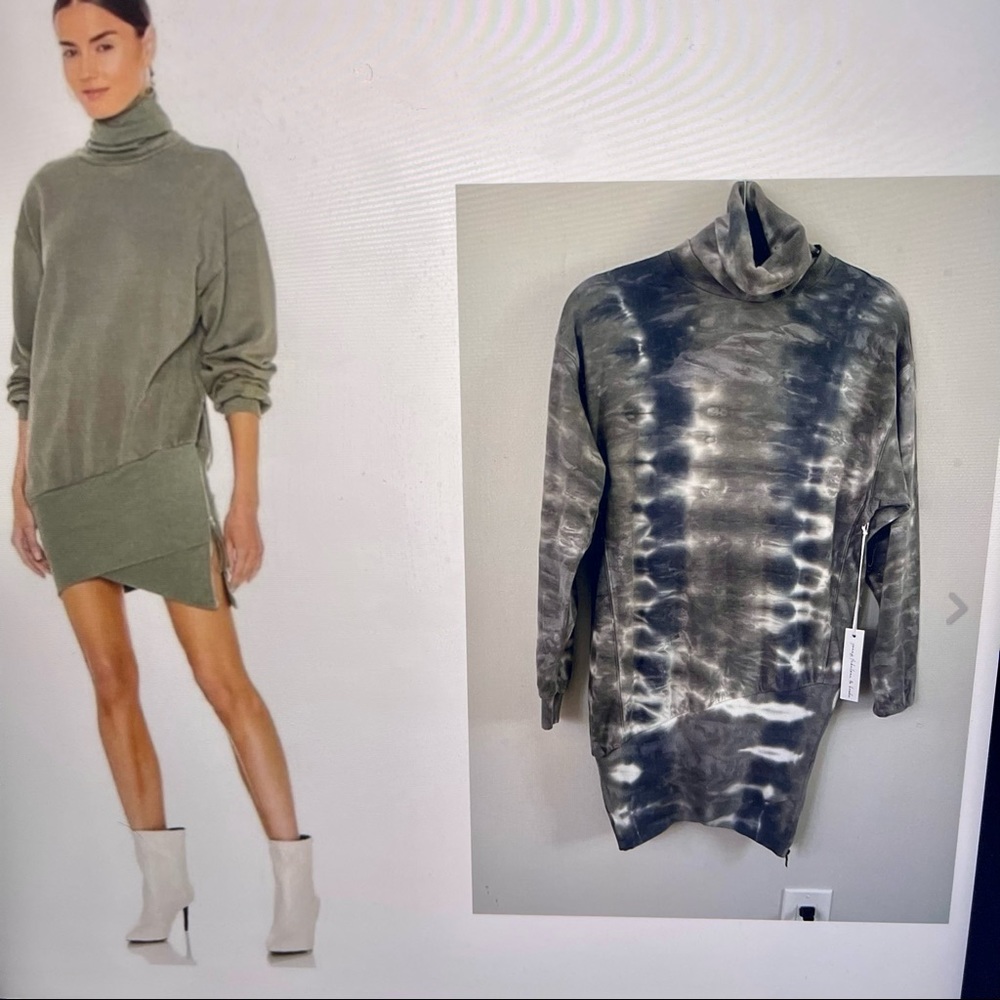 Young Fabulous & Broke NWT Asymmetrical Tie Dye Turtleneck Sweater Dress
